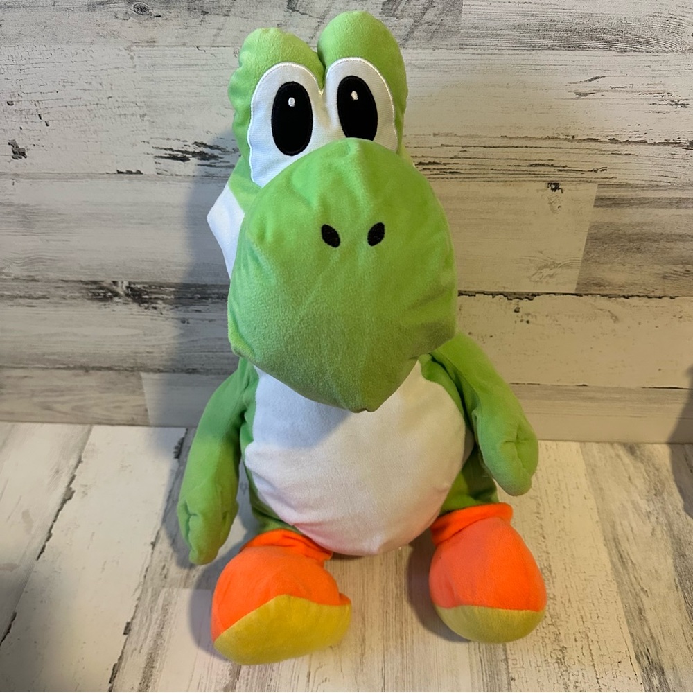 Nintendo Super Mario Yoshi 20" Cuddle Pillow Stuffed Animal ~ Pouch